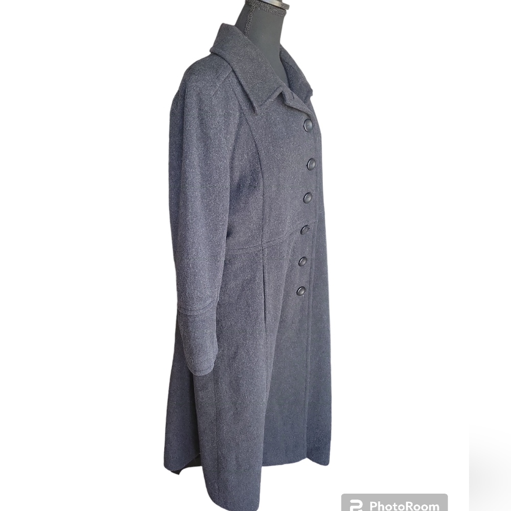 Vintage Alfred Nipon Studio 8 100% Wool sleek Classic long heavy weight …